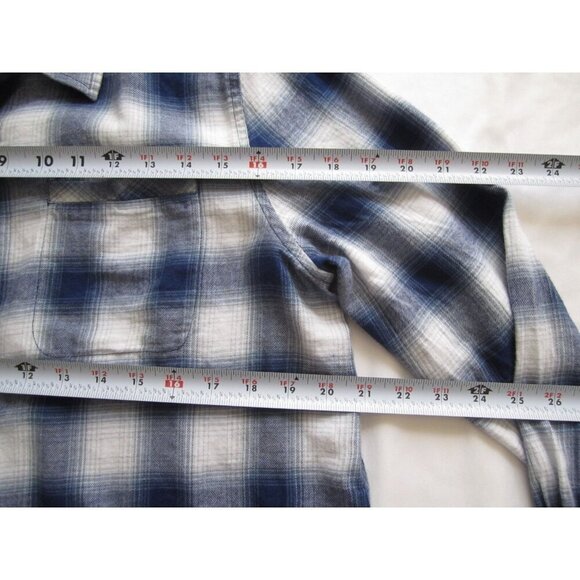 Men's Boston Traders Button Madras Pattern Long Sleeve Shirt Sz L (MT512) - Picture 7 of 9